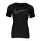 Nike Pro Shortsleeve Shirt Schwarz Weiss F010 - schwarz