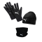 PUMA 3er Winter Set Handschuh + Beanie + Neckwarmer Schwarz Grau - schwarz