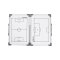 Cawila Taktiktafel Fussball klappbar | 45 x 60cmWeiss - weiss