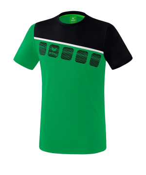 erima-5-c-t-shirt-kids-gruen-schwarz-fussball-teamsport-textil-t-shirts-1081905.png