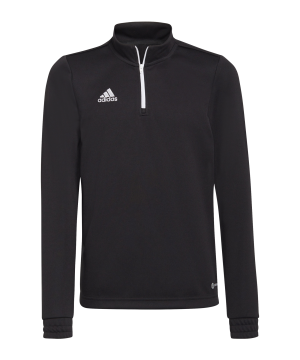 adidas-entrada-22-halfzip-sweatshirt-kids-schwarz-h57547-teamsport_front.png